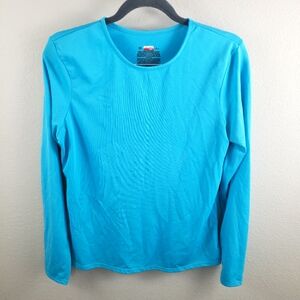 Danskin Now Long Sleeve Ventilated Workout / Exercise Top Women's Large 12/14